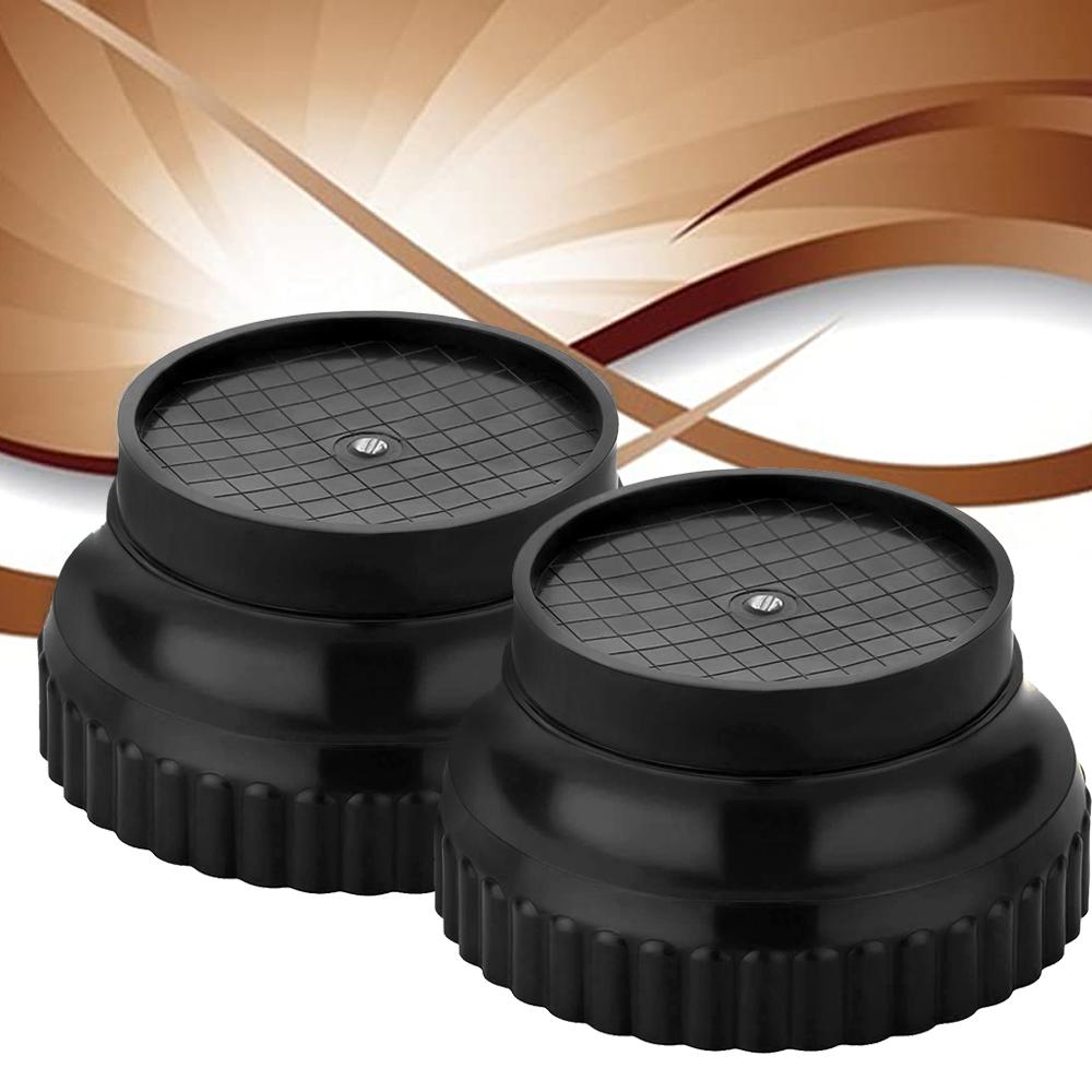 Set of four Wukusy round plastic legs for furniture or stands, designed for home improvement projects.