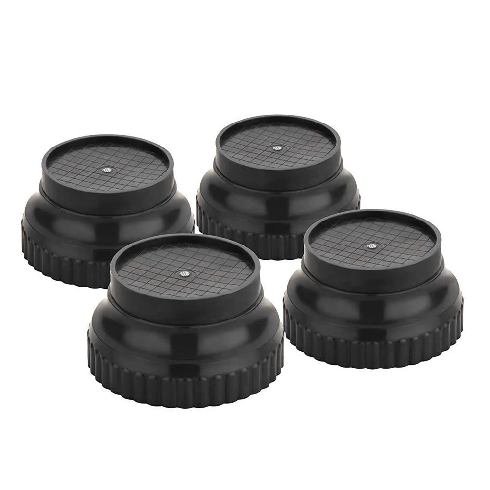 Set of four round plastic legs for furniture or appliances, designed for home improvement projects by Wukusy.