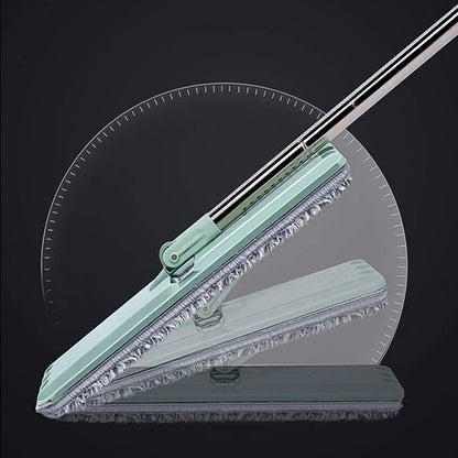 Wukusy 1142 Scratch Cleaning Mop with 2-in-1 self-clean wash and dry flat mop for home cleaning, hands-free operation.