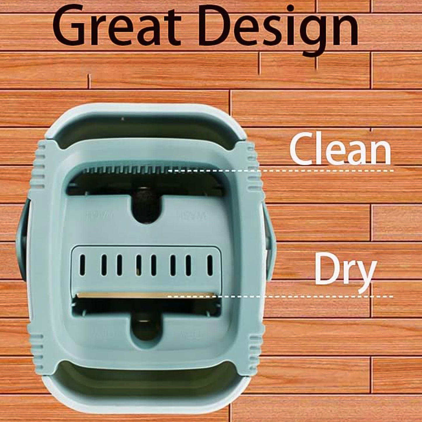 Wukusy 1142 Scratch Cleaning Mop with 2-in-1 self-clean wash dry flat mop for efficient home cleaning.