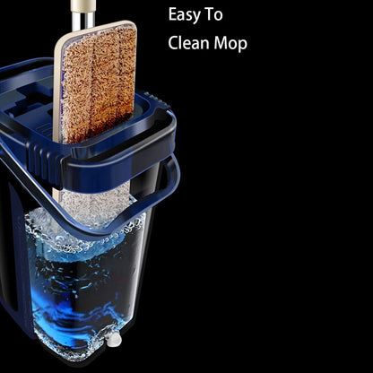 Wukusy 1142 Scratch Cleaning Mop with 2-in-1 self-clean, wash, dry, hands-free flat mop for home cleaning tasks