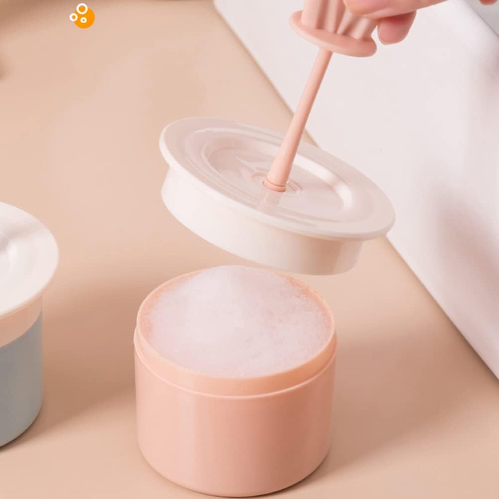 Wukusy facial cleanser foam cup for rich foam, portable skincare tool for face wash, compact and cute facial foam maker cup.