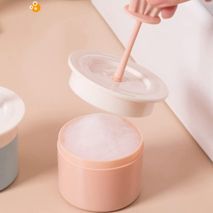 Wukusy facial cleanser foam cup for rich foam, portable skincare tool for face wash, compact and cute facial foam maker cup.