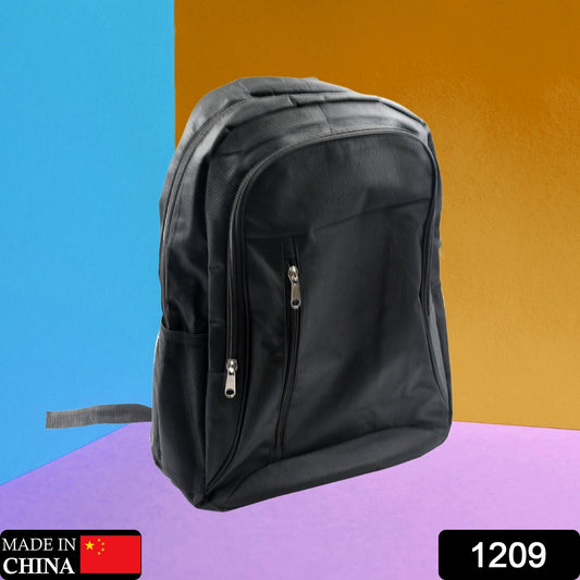 Wukusy 1209 polyester laptop backpack with slim, durable, water-resistant design, suitable for college, work, or travel.