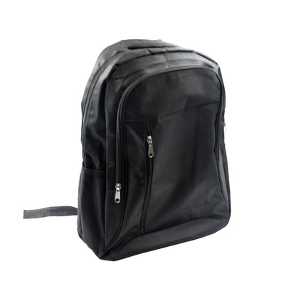 Wukusy 1209 polyester laptop backpack, slim and water-resistant, with multiple compartments for men and women.