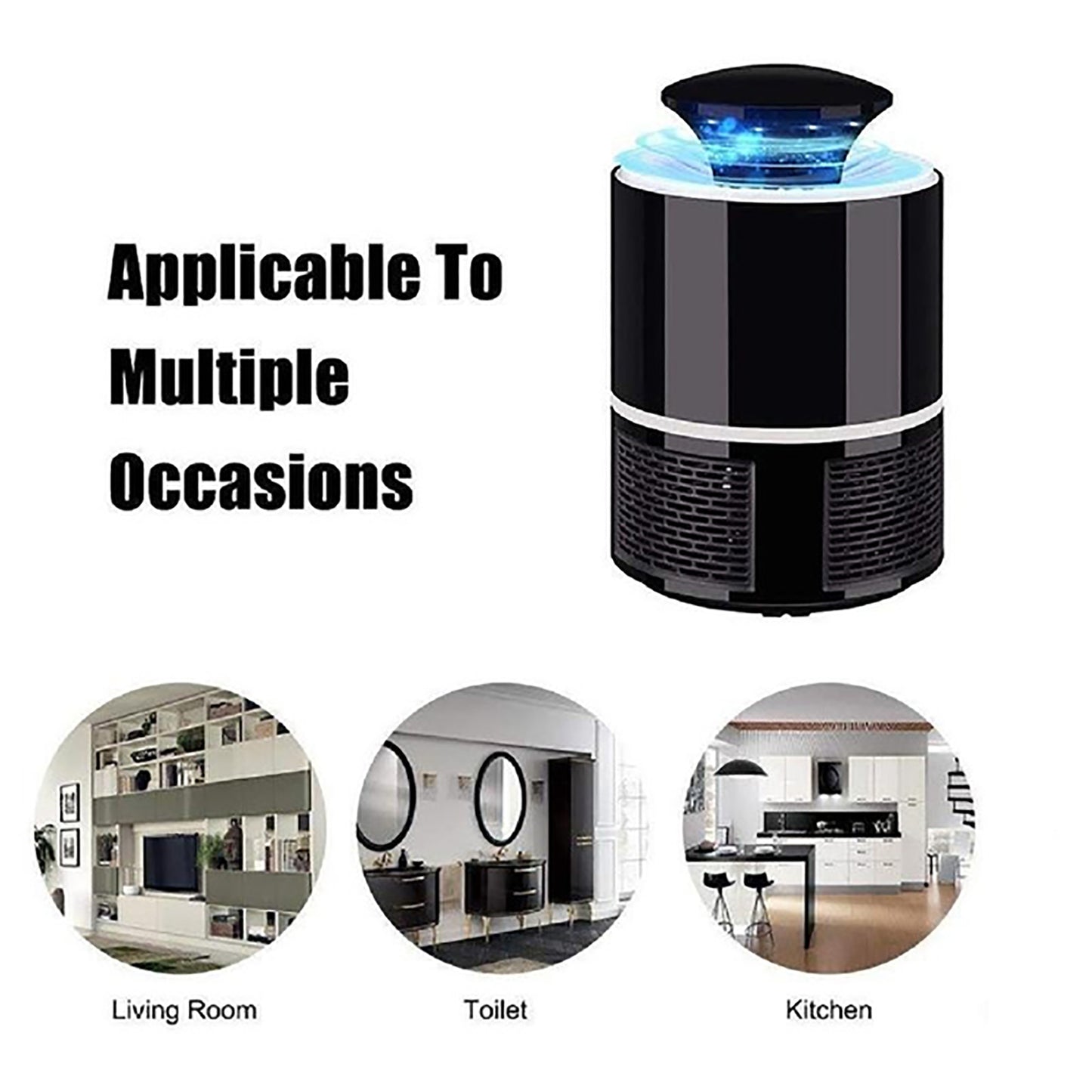 Wukusy Eco-Friendly Electronic Mosquito Killer Lamp for home improvement, with UV light and capture grid for insect control.