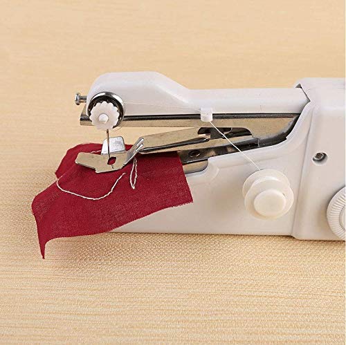 Wukusy handheld portable mini electric cordless sewing machine for beginners, compact and lightweight for home sewing projects.