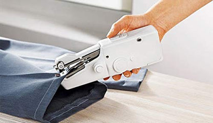 Wukusy handheld portable mini electric cordless sewing machine for beginners, compact and easy to use for home sewing projects.