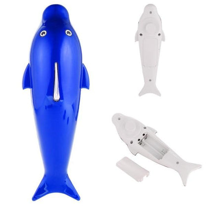 Wukusy Dolphin Handheld Body Massager for stress relief and pain, 8-inch ergonomic device for home use against body discomfort.