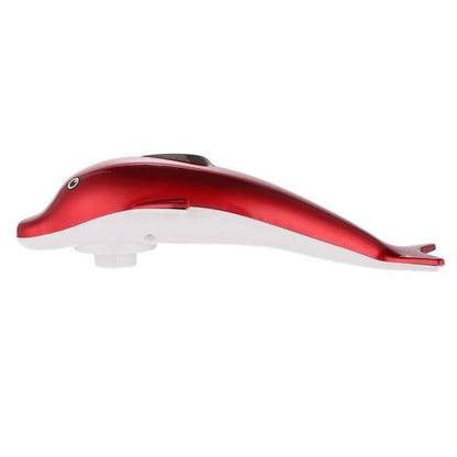 Wukusy Dolphin Handheld Body Massager for pain relief and stress relief, 8-inch size, designed for home use.