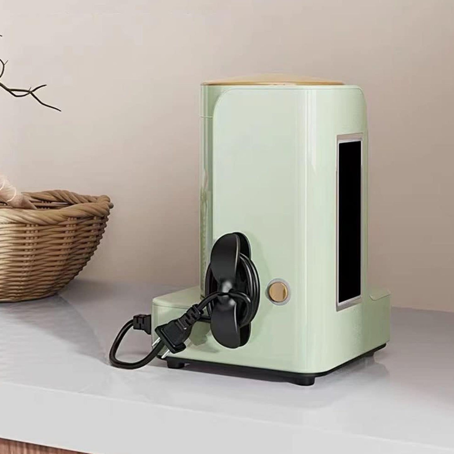 Wukusy power plug holder organizer for appliances, adhesive wire wrap for coffee makers and pressure cookers, 8x3 cm.