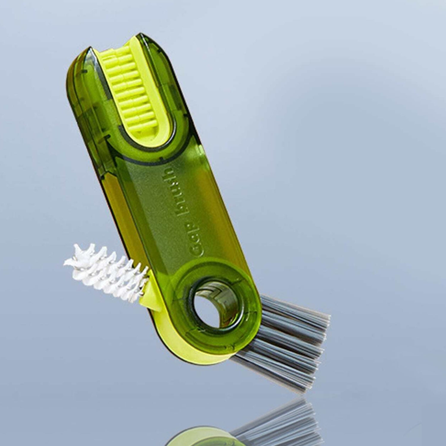 Wukusy 3-in-1 multifunctional cleaning brush for bottles, cups, and lids, ideal for home kitchen cleaning tasks.