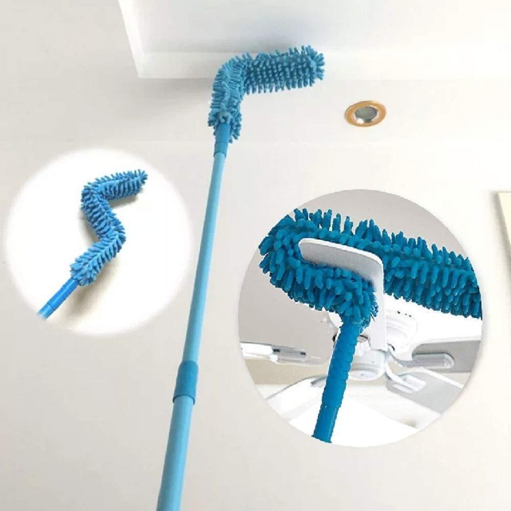 Wukusy foldable microfiber fan cleaning duster for quick and easy home cleaning, shown with extended, flexible design for dusting surfaces.