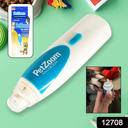 Wukusy electric pet nail trimmer for dogs and cats, cordless nail grinding clipper with ergonomic design and safety guard.