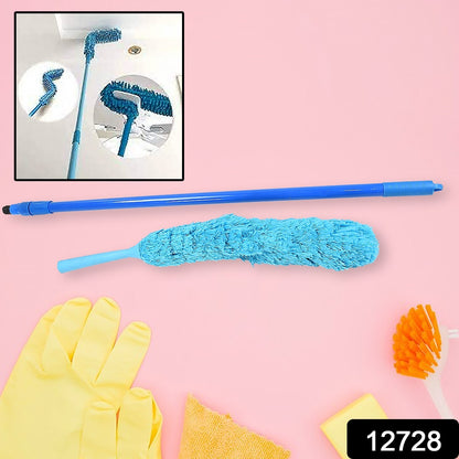 Wukusy long handle microfiber dust cleaning brush with adjustable, foldable design for ceiling and home appliance cleaning.