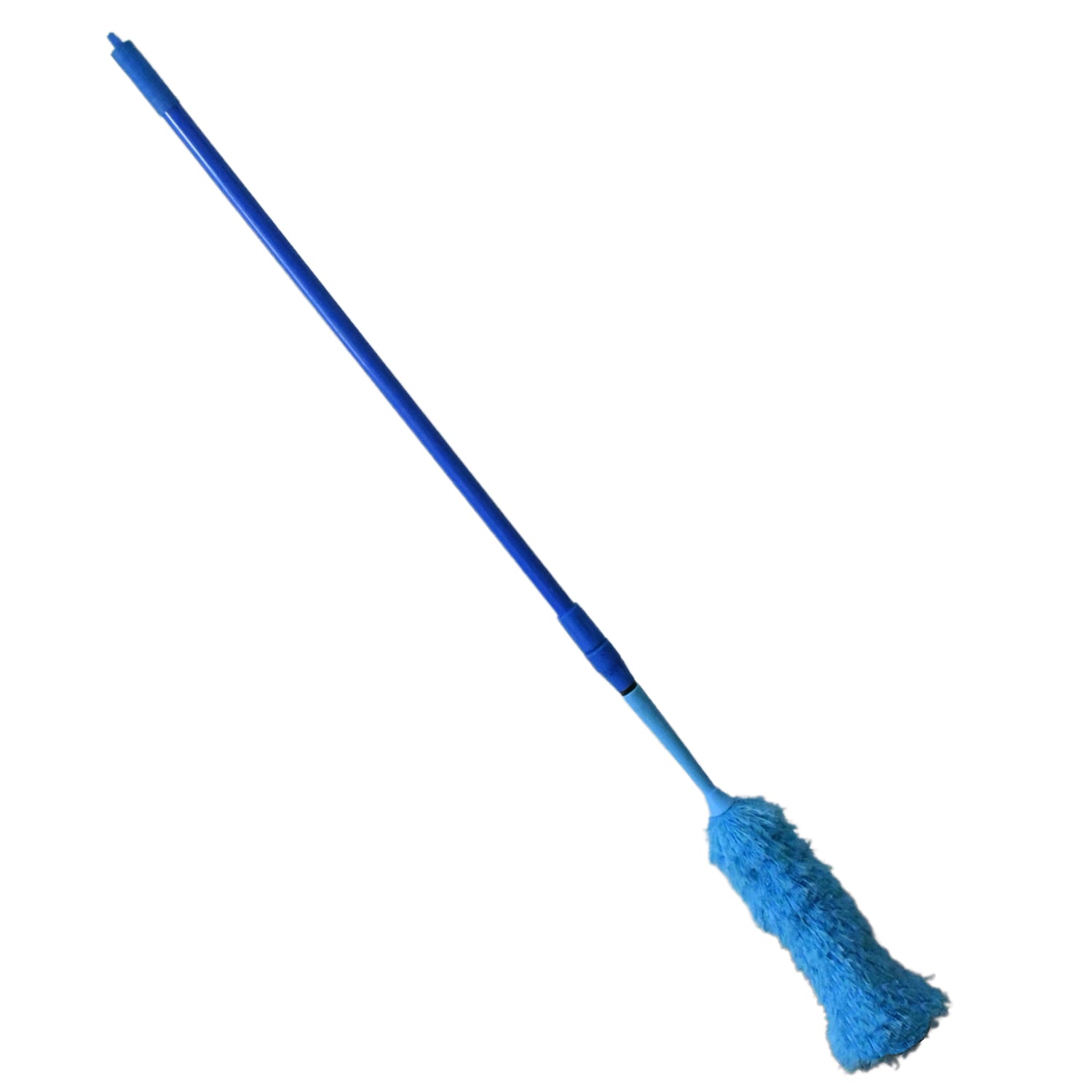 Wukusy long handle microfiber dust cleaning brush with adjustable, foldable design for ceiling and home appliance cleaning.