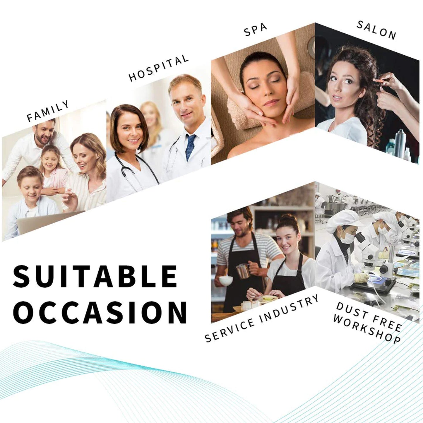 Clear disposable plastic shower cap with elastic band, thick material, suitable for women in home, spa, hotel, or hair salon use.