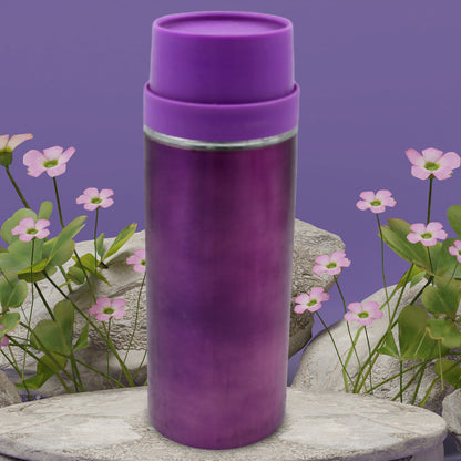Wukusy stainless steel leak-proof water bottle, 500ml, with a screw lid, suitable for hot and cold drinks at home, gym, or school.