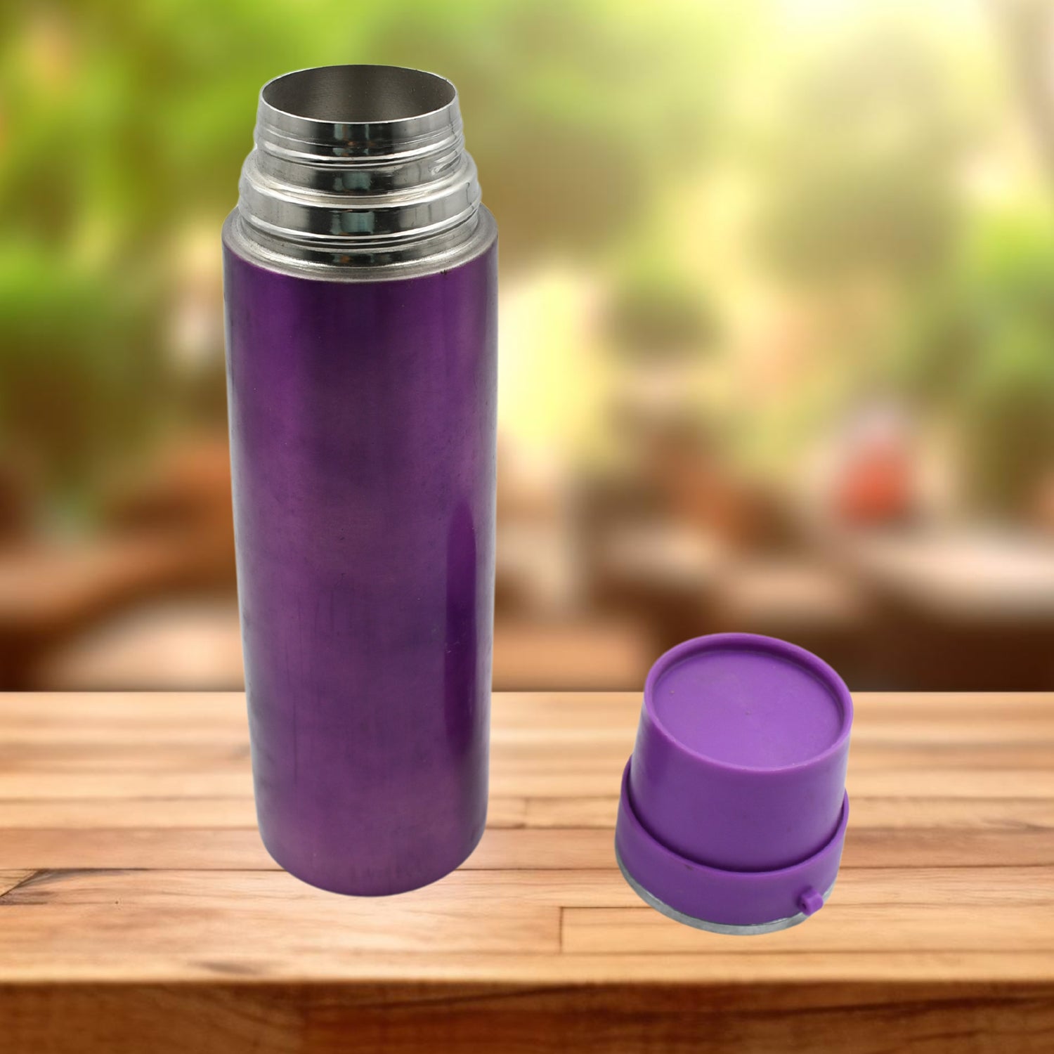 Wukusy stainless steel water bottle, 500ml, leak-proof, rust-proof, BPA-free, hot and cold drinks, suitable for gym, office, school