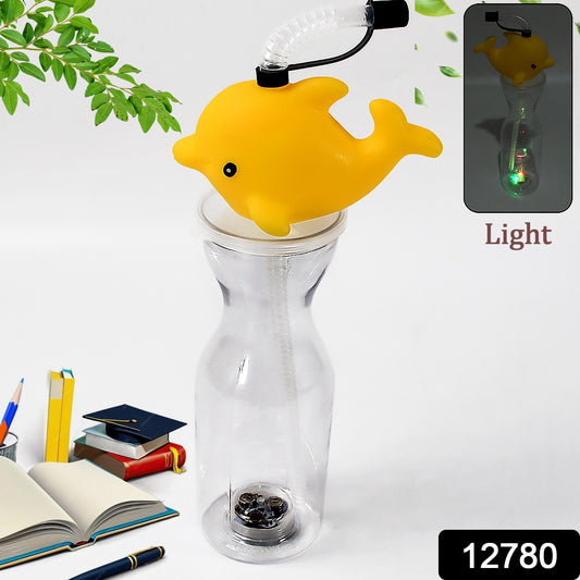 Colorful Wukusy animal-shaped straw sipper bottle for kids, ideal as birthday return gifts, featuring a playful design and multicolor pattern.