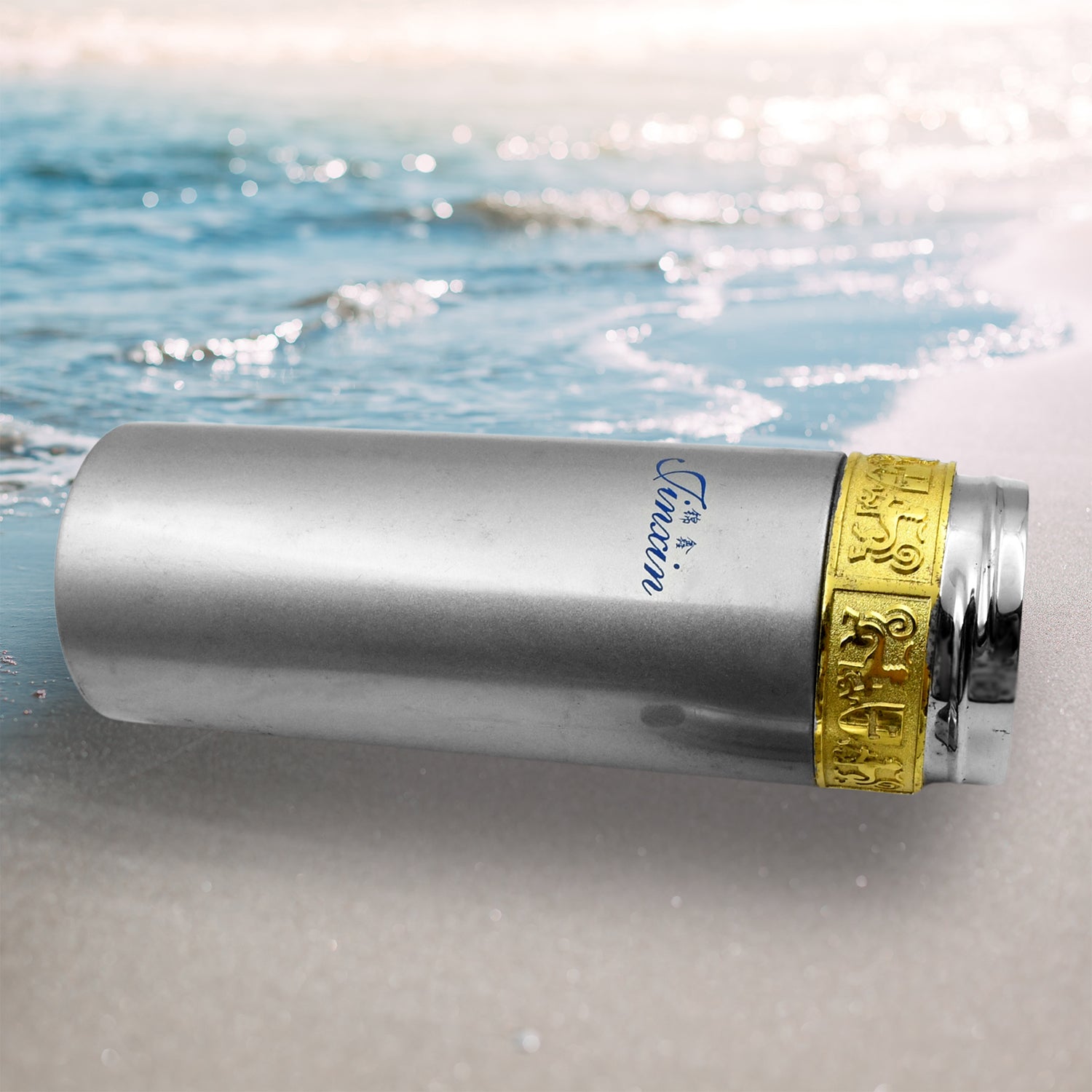 Wukusy stainless steel water bottle, 350ml, leak-proof, rust-proof, BPA-free, for hot and cold drinks at home, gym, or school.