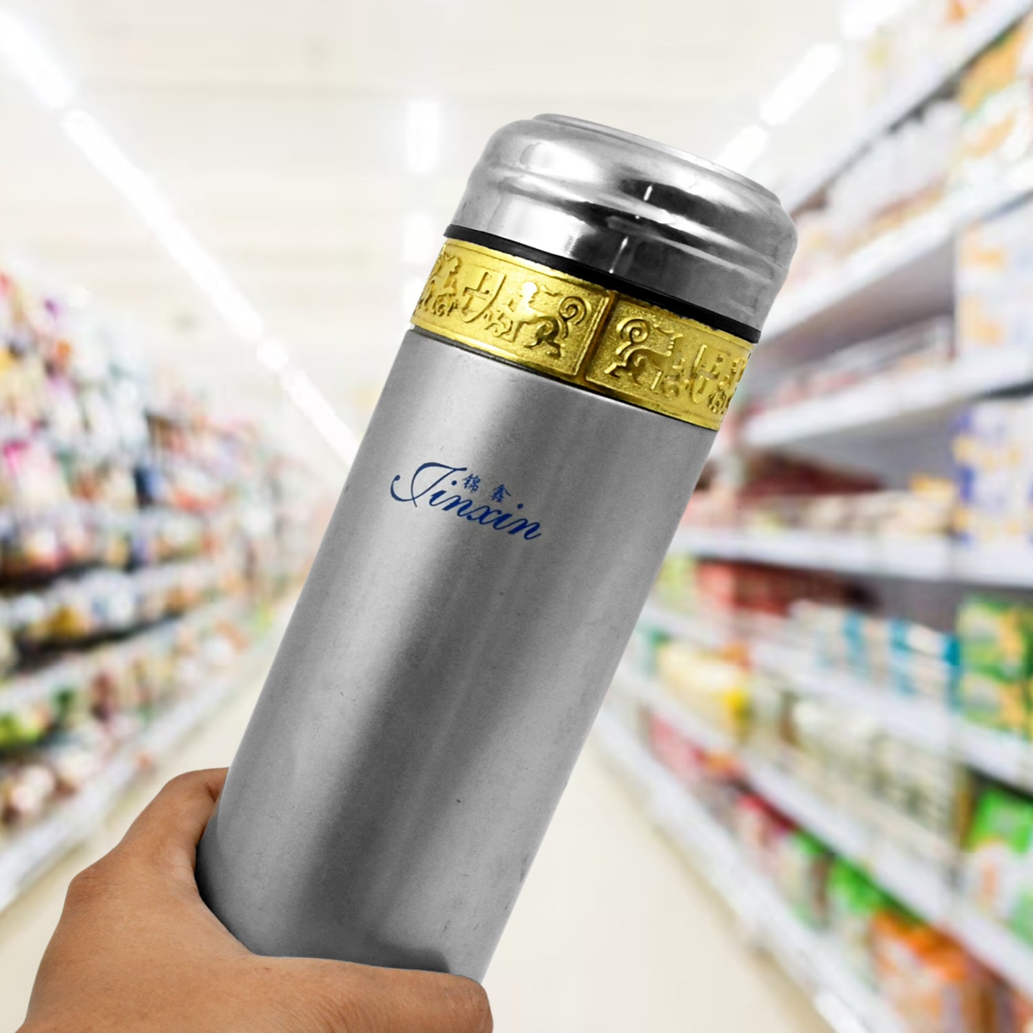 Wukusy 350ml stainless steel water bottle with leak-proof lid, rust-proof, BPA-free, for hot or cold drinks at home, gym, or office.