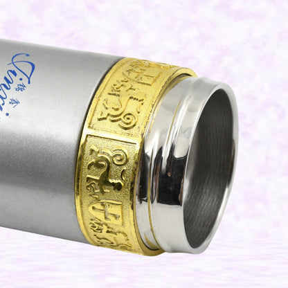 Wukusy 12810 stainless steel water bottle, 350ml, leak-proof, rust-proof, BPA-free, for hot or cold drinks at home or gym.