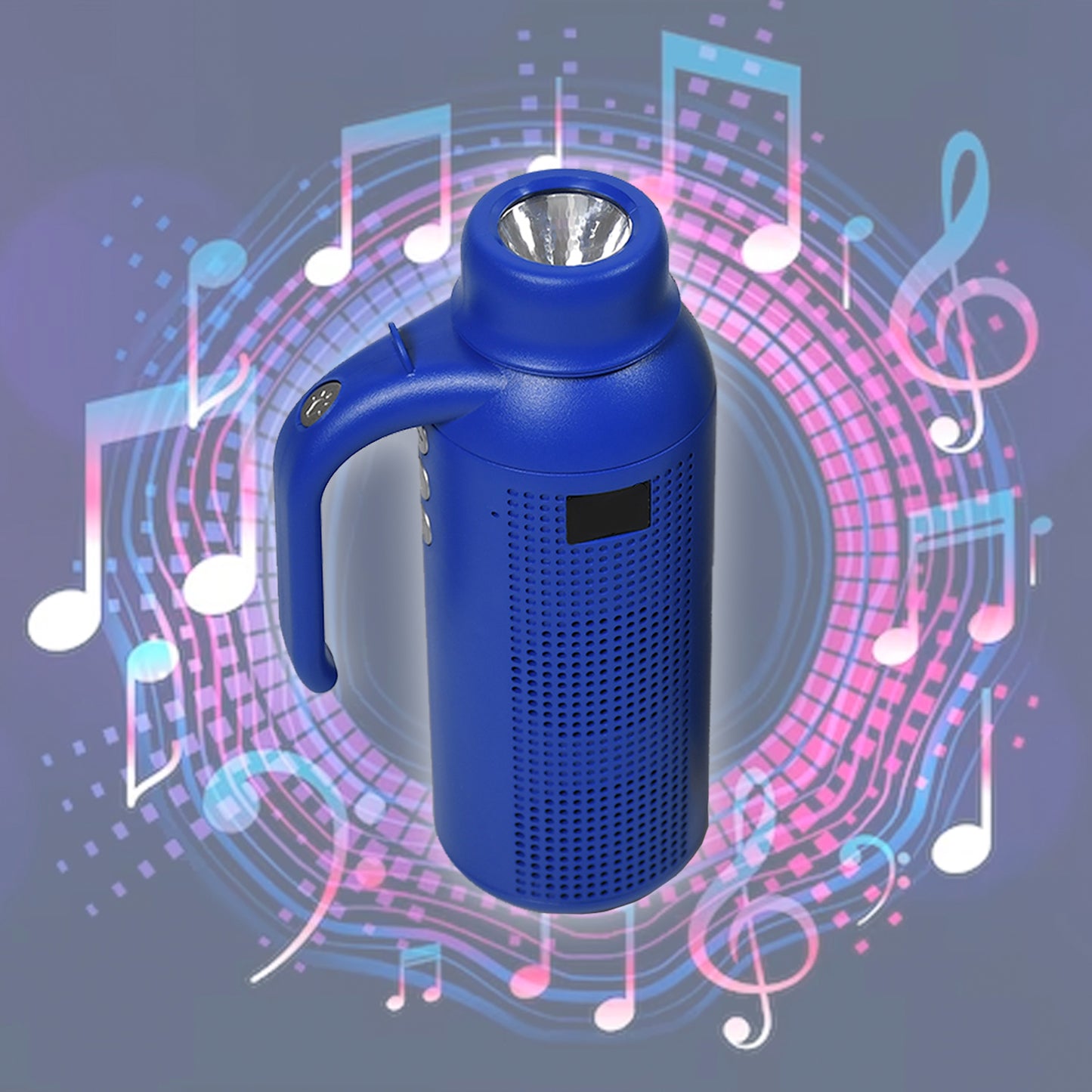 Wukusy 1287 smart Bluetooth speaker with torch light and night flash light, wireless portable speaker for home and outdoor use.
