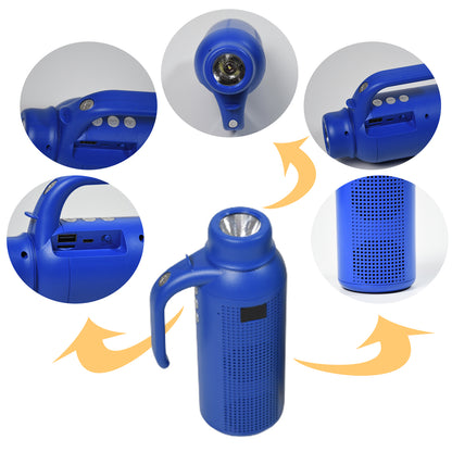 Wukusy 1287 Smart Bluetooth Speaker with built-in torch light and night flash, wireless design for home improvement and outdoor use.