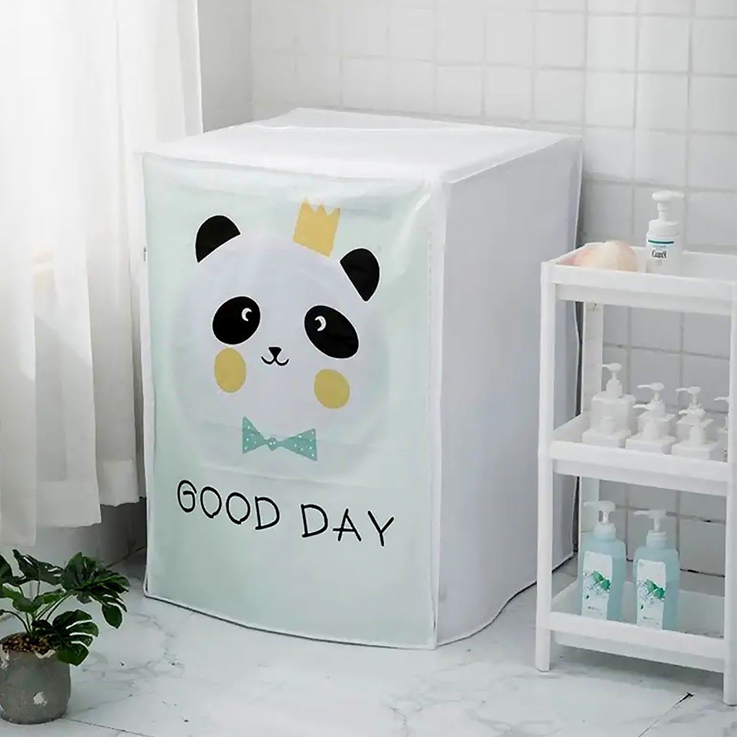Wukusy washing machine and tumble dryer cover offering sun protection and dustproof shield for home appliance protection.