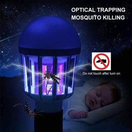 Wukusy mosquito killer lamp bulb, 12W or 15W E27 LED insect zapper for flying moths and insects in household summer use