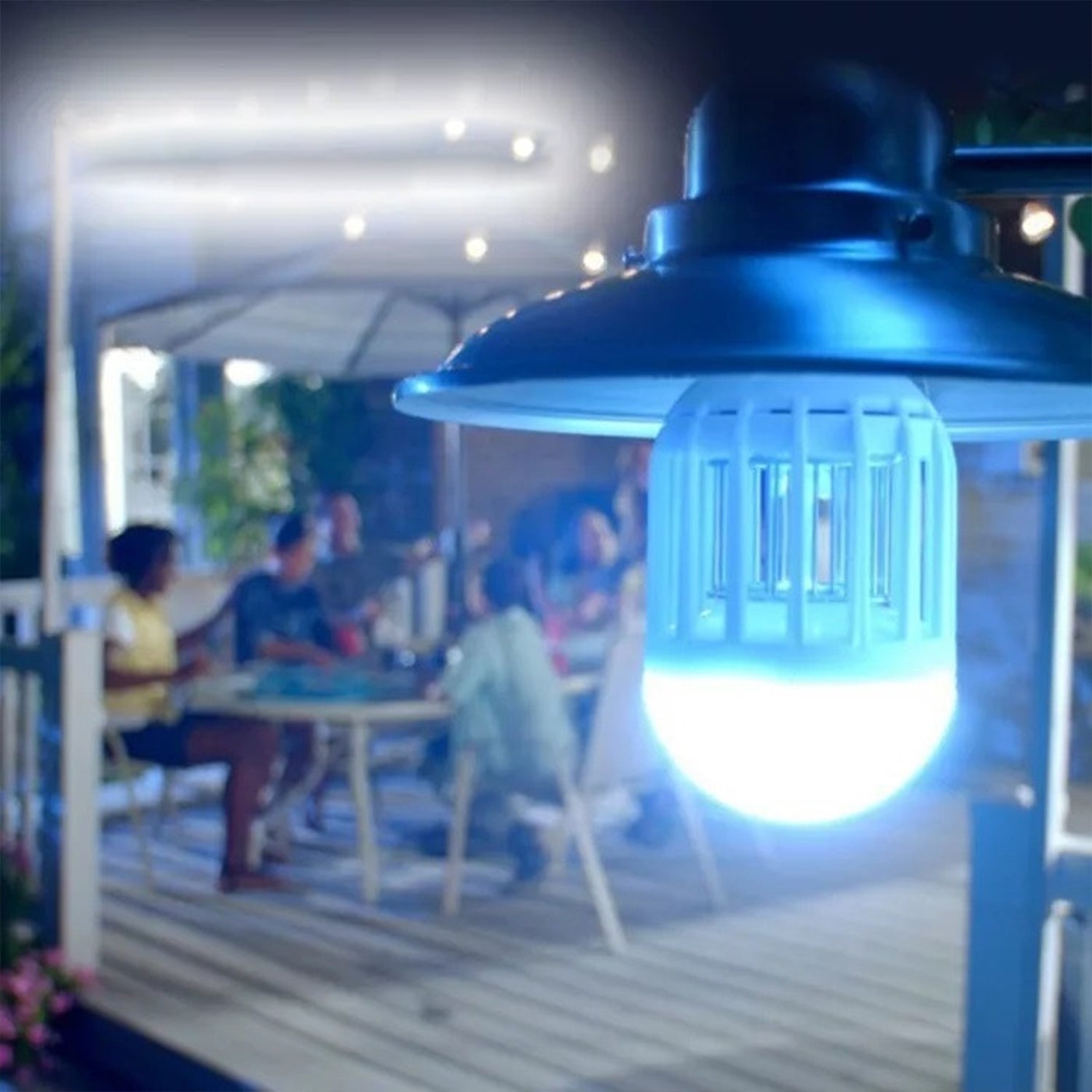 Wukusy mosquito killer lamp bulb, 12W-15W LED E27 light for home use, attracts and zaps flying insects and moths in summer.
