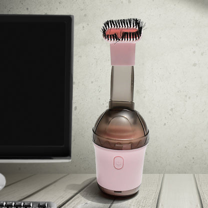 Wukusy cordless handheld vacuum cleaner with one-button switch, ideal for office desktop cleaning, compact and portable design.