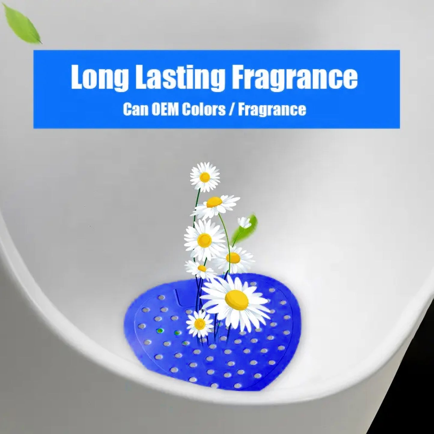 Wukusy 1310a urinal screen deodorizer with scented silicone design, providing long-lasting freshness and cleaning in restrooms.