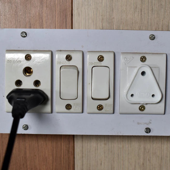 Wukusy 6-piece baby safety electrical socket cover set with large outlet plug protectors for child proofing in home, school, or office.