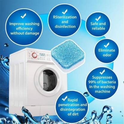 Wukusy 1402 washing machine stain tank cleaner tablet for deep cleaning of laundry machines, single detergent tablet for home improvement.