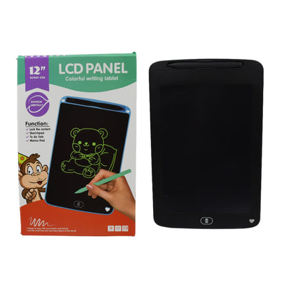 Wukusy 12-inch portable LCD writing board for kids, digital notepad for drawing, notes, and handwriting with included pen.