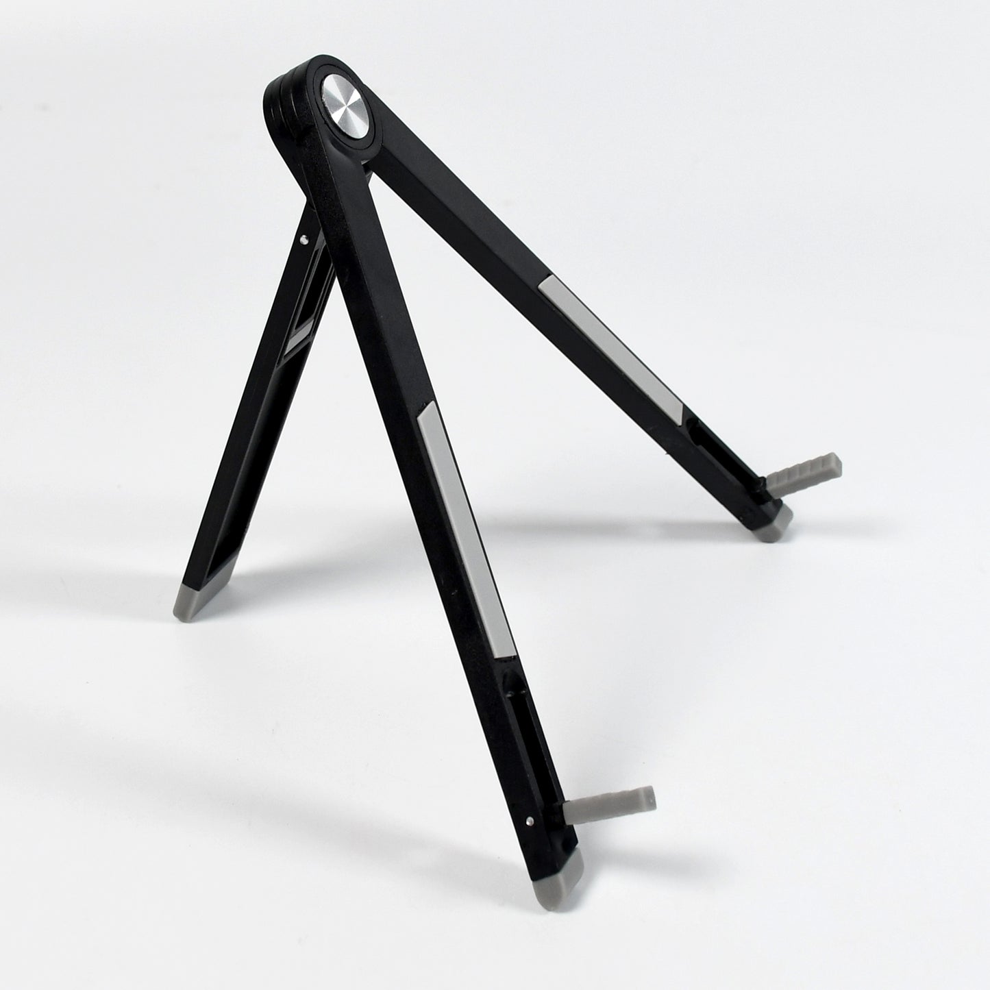 Wukusy 1430 Slim Adjustable Foldable Tablet Stand for home improvement, holding a tablet securely on a desk.