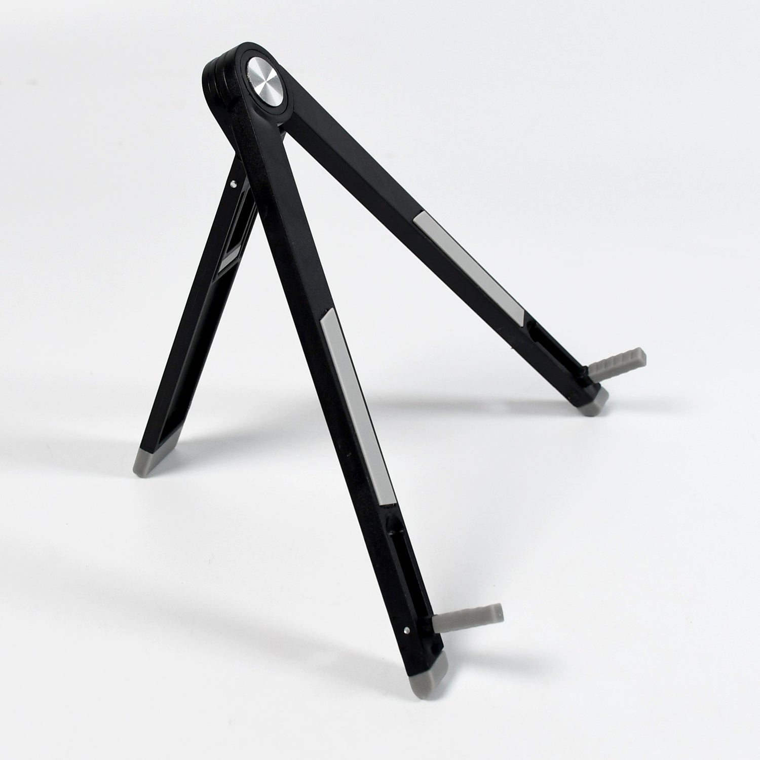 Wukusy 1430 Slim Adjustable Foldable Tablet Stand for home improvement, holding a tablet securely on a desk.