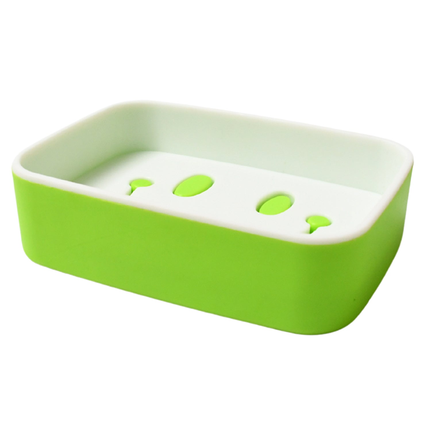 Wukusy 14500 portable travel home box with cute cartoon smile face design, draining holder and soap dish for bathroom or kitchen use.