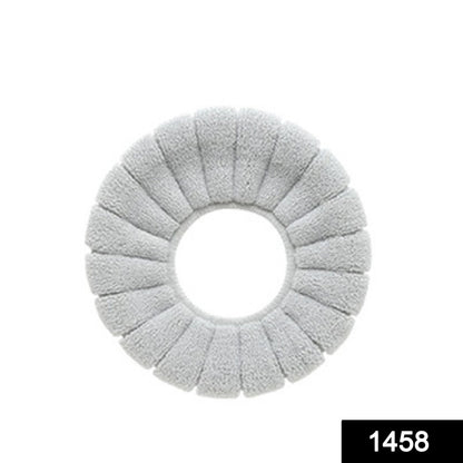 Wukusy winter plush toilet seat cover pad, soft and comfortable cushion for home bathroom improvement.