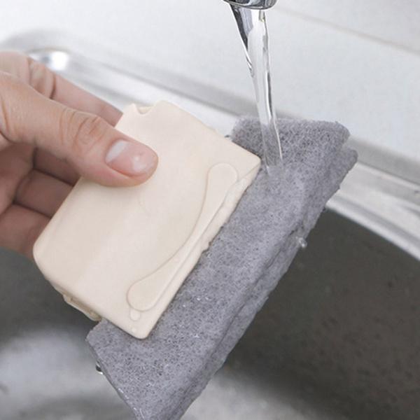 Wukusy Creative Window Groove Cleaning Brush, hand-held home improvement tool for cleaning window channels and narrow spaces.