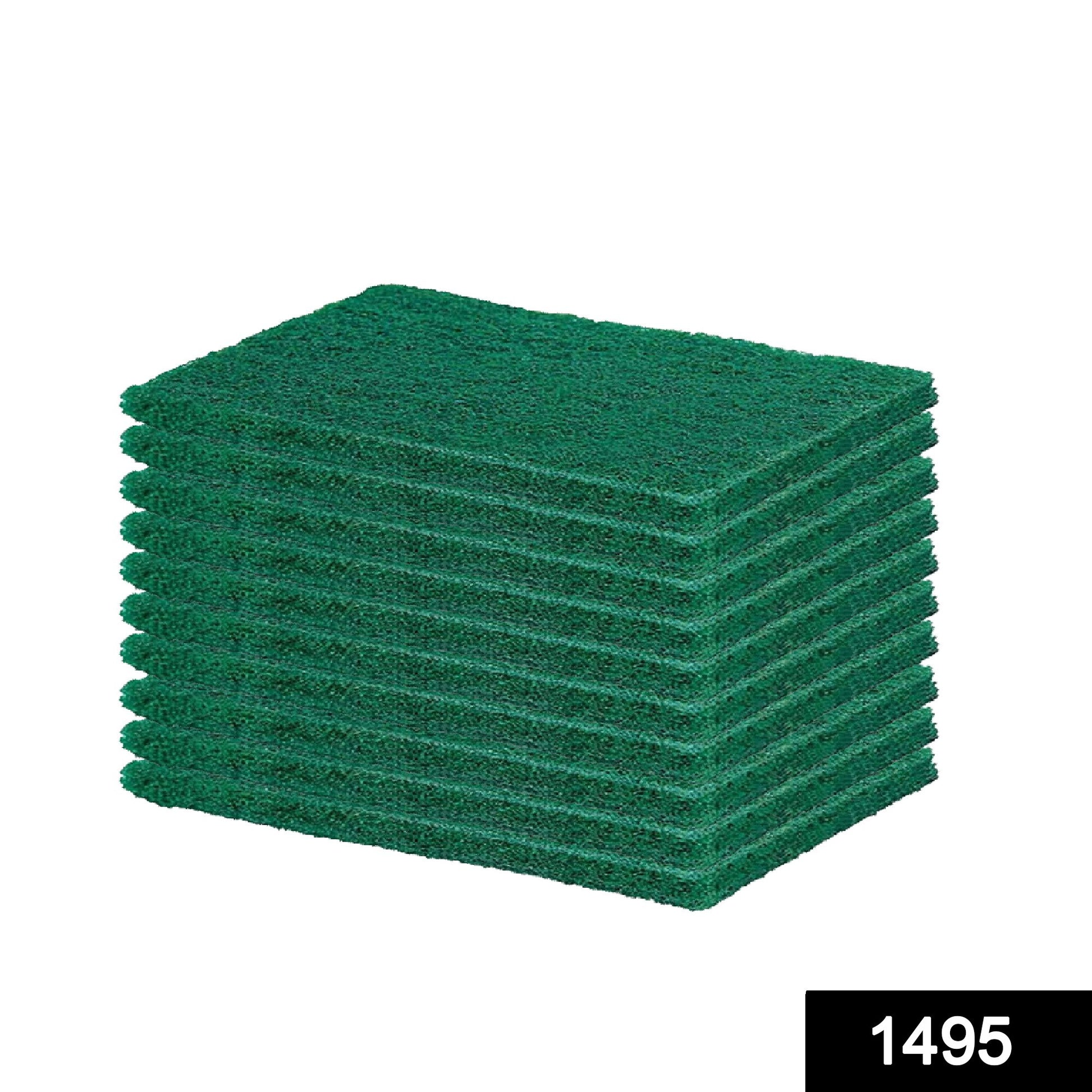 Wukusy green kitchen scrubber pads for utensils and tile cleaning, durable home improvement scrubbers for kitchen use