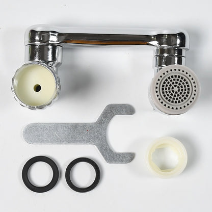 Wukusy 1552 Splash Faucet Filter with rotating sprayer head, double O-ring design, for bathroom and kitchen sink water saving.