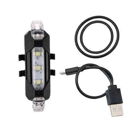 Wukusy 1560 rechargeable waterproof bicycle front LED light in white, mounted on a bike for home improvement and safety.