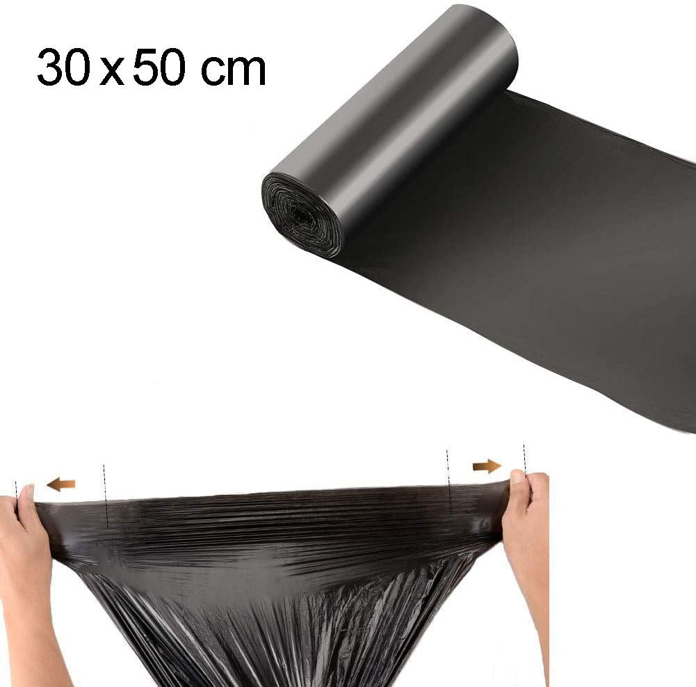 Black large-size Wukusy garbage bags, 30 x 50 inches, suitable for home improvement waste disposal.