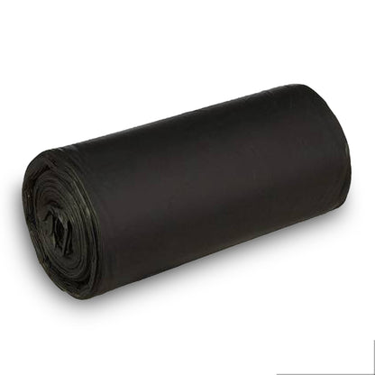 Large black Wukusy garbage bags, 30 x 50 inches, suitable for home improvement and waste disposal.