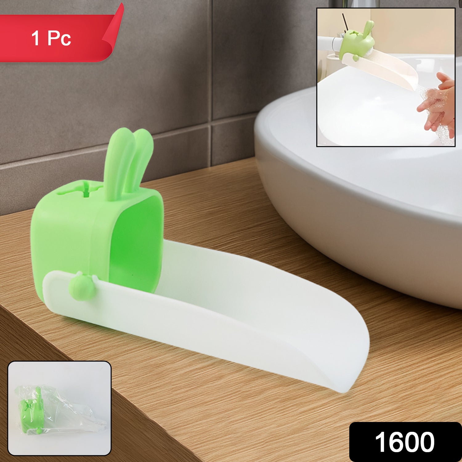 Wukusy 1600 Silicone Sink Handle Extender for children and babies, soft silicone grip for safer sink use.