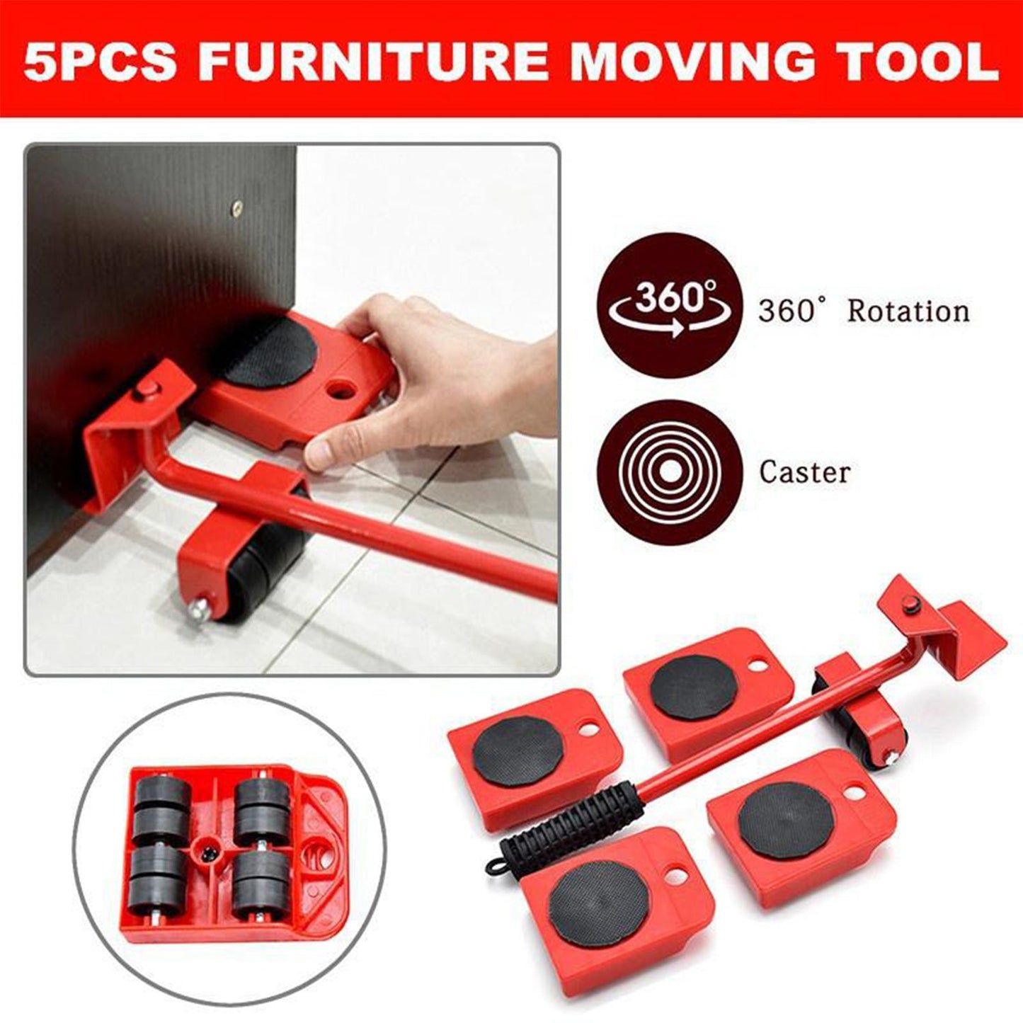 Wukusy 1619c heavy furniture lifter and shifting tool for home improvement, shown lifting and moving furniture easily.