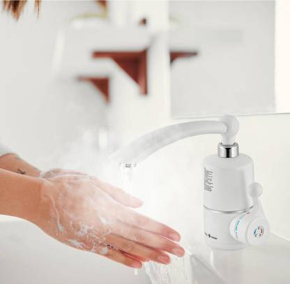 Wukusy 1684 instant heating electric water heater faucet for home improvement, sleek design with easy-to-use tap for hot water.